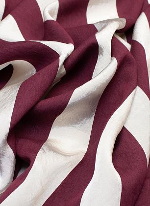Плательная вискоза (н) бело-бордовая полоска - в интернет-магазине тканей Тессутидея арт. 04-1226