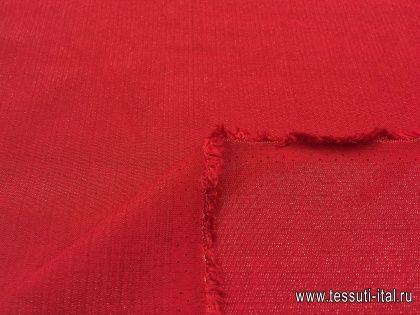 Плательная с люрексом (о) красная - итальянские ткани Тессутидея арт. 03-4512