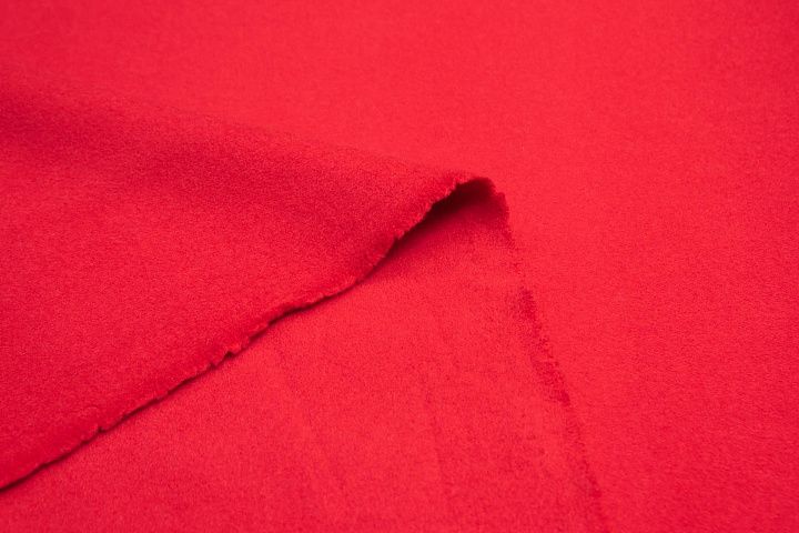 Пальтовая флис дабл (о) красная - итальянские ткани Тессутидея арт. 09-1727