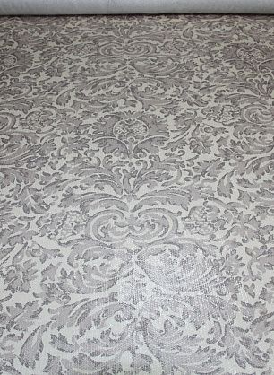 Плательная (н) паетки на коричнево-бежевом орнаменте - в интернет-магазине тканей Тессутидея арт. 03-2977