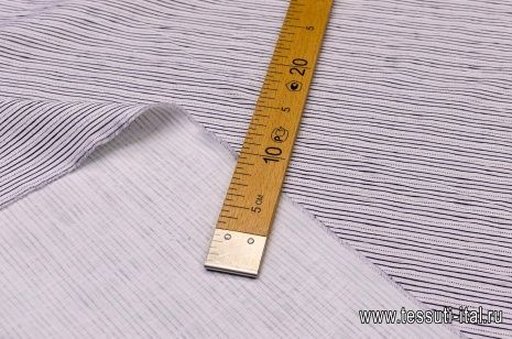 Жаккард (н) черная полоска на белом - итальянские ткани Тессутидея арт. 01-4985