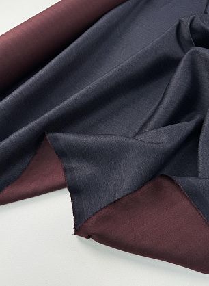 Костюмная дабл кашемир двухслойная (н) темно-синяя елочка/бордовая - в интернет-магазине тканей Тессутидея арт. 05-5191