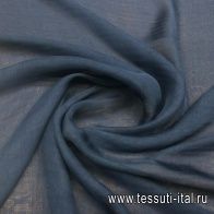 Шифон двухслойный (о) синий - итальянские ткани Тессутидея арт. 02-7256