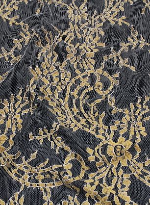 Кружевное полотно с люрексом (н) бело-золотое - в интернет-магазине тканей Тессутидея арт. 03-6909