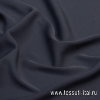 Крепдешин стрейч (о) темно-серый - итальянские ткани Тессутидея арт. 10-1585