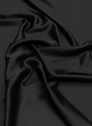 Шелк атлас (о) черный - в интернет-магазине тканей Тессутидея арт. 10-3350