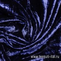 Бархат (о) темно-синий - итальянские ткани Тессутидея арт. 03-5891