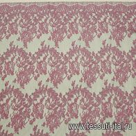 Кружево (о) розово-бирюзовое ш-110см - итальянские ткани Тессутидея арт. 03-7185