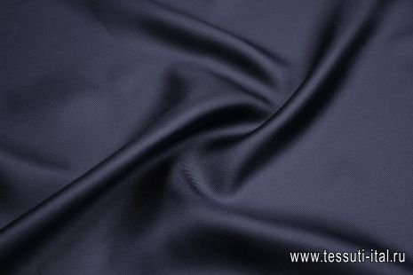 Шелк твил 140 г/м (о) темно-синий - итальянские ткани Тессутидея арт. 10-3164