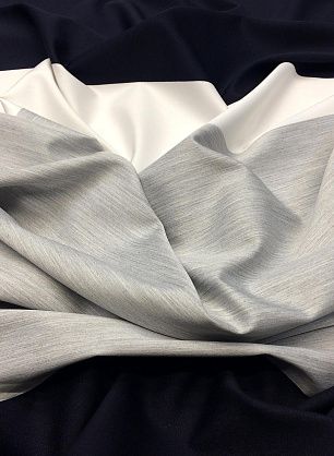 Плательная купон (0,95м) (н) сине-серо-белая полоска - в интернет-магазине тканей Тессутидея арт. 03-5178