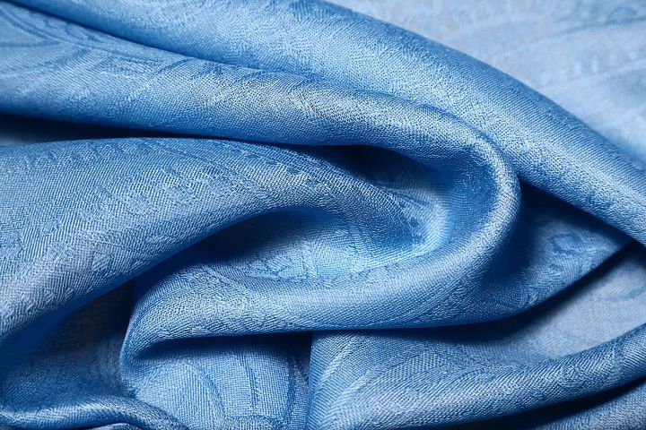 Плательная фактурная (о) сине-голубая  - итальянские ткани Тессутидея арт. 02-7053
