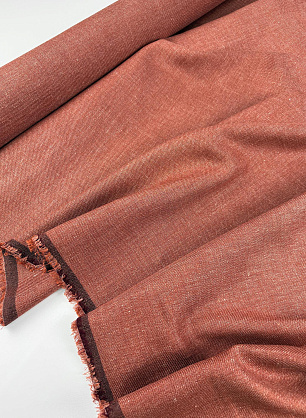 Лен+шерсть+шелк дабл (о) терракотовый - в интернет-магазине тканей Тессутидея арт. 16-1160