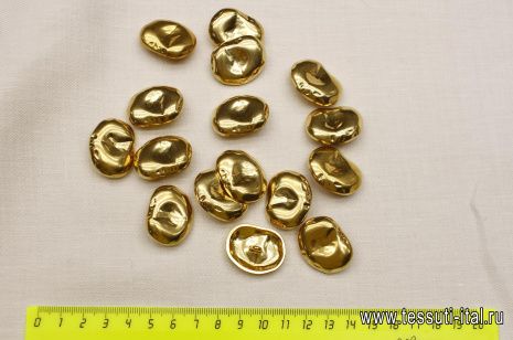 Пуговица на ножке металл золото d-28мм  - итальянские ткани Тессутидея арт. F-6383