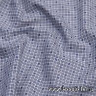 Сорочечная (н) сине-белая стилизованная клетка - итальянские ткани Тессутидея арт. 01-6395