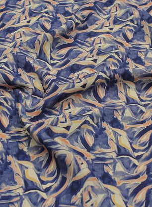 Плательная вискоза (н) сине-розовая абстракция - в интернет-магазине тканей Тессутидея арт. 04-1584