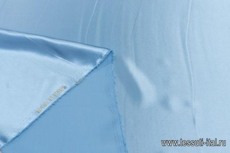 Шелк атлас (о) голубой - итальянские ткани Тессутидея арт. 10-2530