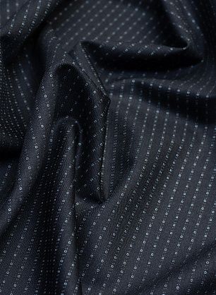 Костюмная (н) мелкая голубая клетка на темно-сером - в интернет-магазине тканей Тессутидея арт. 05-3395