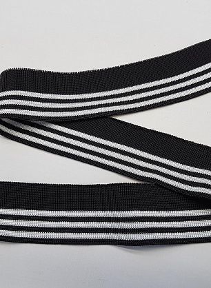 Подвяз черно-белый  3,5*-58см - в интернет-магазине тканей Тессутидея арт. F-3270