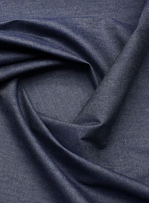 Джинса сорочечная (о) синяя - в интернет-магазине тканей Тессутидея арт. 01-7776