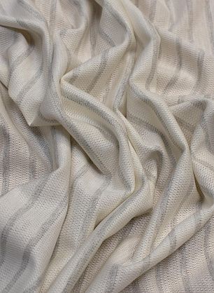 Трикотаж хлопок (н) серо-белая полоска - в интернет-магазине тканей Тессутидея арт. 12-0917