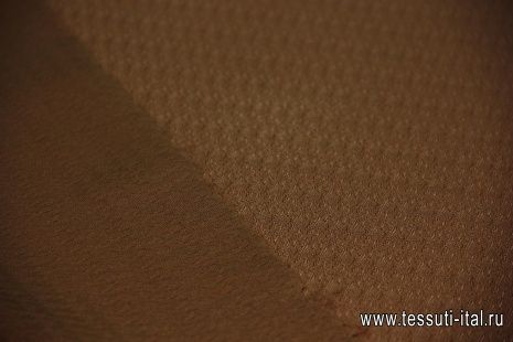 Трикотаж вискоза фактурный (о) коричневый ш-120см - итальянские ткани Тессутидея арт. 14-1404