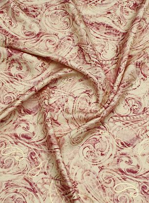 Шелк жаккард с люрексом (н) бело-бордовые пейсли - в интернет-магазине тканей Тессутидея арт. 10-3908