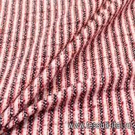 Шанель с люрексом (н) черно-бело-красная - итальянские ткани Тессутидея арт. 03-5741