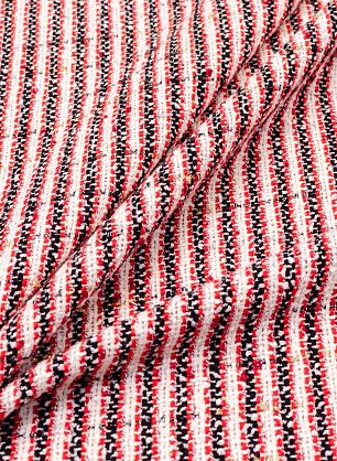 Шанель с люрексом (н) черно-бело-красная - в интернет-магазине тканей Тессутидея арт. 03-5741