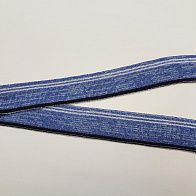Подвяз бело-голубой меланж  3*-55см - итальянские ткани Тессутидея арт. F-3257