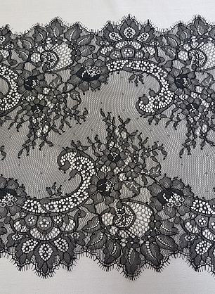 Кружевное полотно (о) черное Solstiss - в интернет-магазине тканей Тессутидея арт. 03-6630