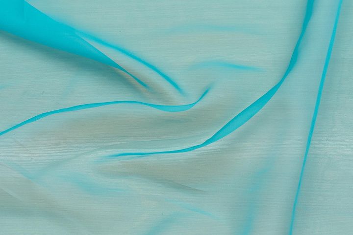 Органза (о) бирюзовая - итальянские ткани Тессутидея арт. 10-2727