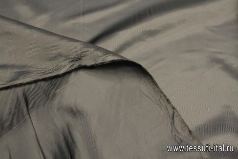 Подкладочная диагональ вискоза с ацетатом (о) графитовая - итальянские ткани Тессутидея арт. 08-1451