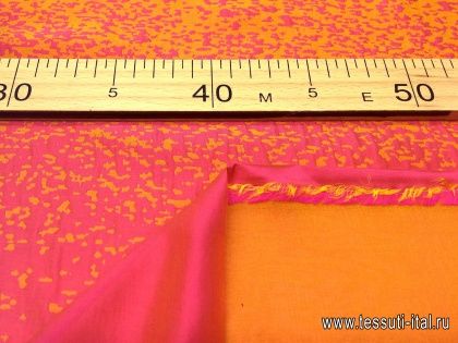 Шифон дабл купон (1,7м) (н) желто-розовый - итальянские ткани Тессутидея арт. 02-7348