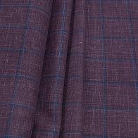 Костюмная (н) бордово-синяя клетка Loro Piana - итальянские ткани Тессутидея арт. 05-3967