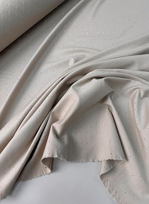 Джерси со стразами (о) светло-бежевое - в интернет-магазине тканей Тессутидея арт. 13-1662