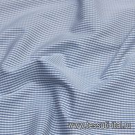 Сорочечная (н) сине-бело-бежевая мелкая клетка  - итальянские ткани Тессутидея арт. 01-6028