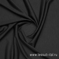 Трикотаж вискоза+шелк (о) черный - итальянские ткани Тессутидея арт. 14-1742