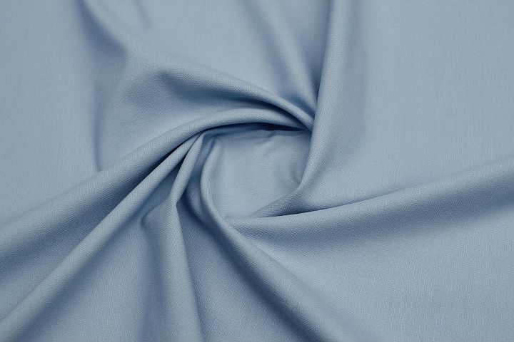 Хлопок+лен стрейч (о) голубой - итальянские ткани Тессутидея арт. 01-7627