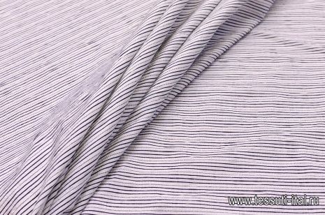 Жаккард (н) черная полоска на белом - итальянские ткани Тессутидея арт. 01-4985