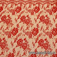 Кружево (о) ярко-красное ш-165см - итальянские ткани Тессутидея арт. 03-7181