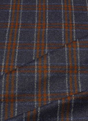 Костюмная (н) сине-коричневая клетка - в интернет-магазине тканей Тессутидея арт. 05-4608