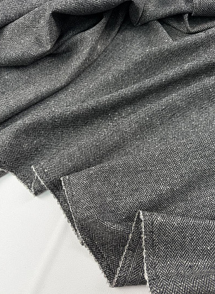 Костюмная шерсть твид (н) черно-белая - в интернет-магазине тканей Тессутидея арт. 05-5229