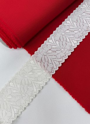 Тесьма-резинка кружевная (о) в ассортименте ш-6-8см - итальянские ткани Тессутидея 03-1441