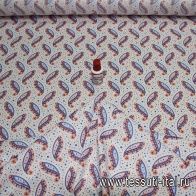 Сорочечная стрейч Super fine (н) пейсли  на белом Etro - итальянские ткани Тессутидея арт. 01-2523