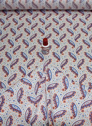 Сорочечная стрейч Super fine (н) пейсли  на белом Etro - в интернет-магазине тканей Тессутидея арт. 01-2523
