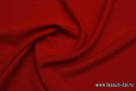 Плательная кади вискоза+ацетат стрейч (о) красная - итальянские ткани Тессутидея арт. 04-1694