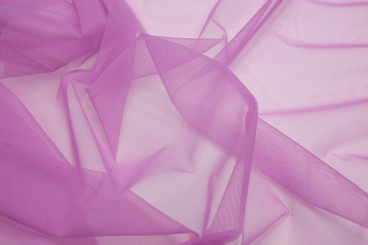 Плательная сетка (о) серо-сиреневая - итальянские ткани Тессутидея арт. 03-5086