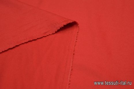Пальтовая дабл (о) красная в стиле Givenchy - итальянские ткани Тессутидея арт. 09-1803