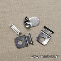 Крючок пробивной металл серебро - итальянские ткани Тессутидея арт. F-6445