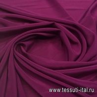 Крепдешин (о) баклажановый - итальянские ткани Тессутидея арт. 02-7371